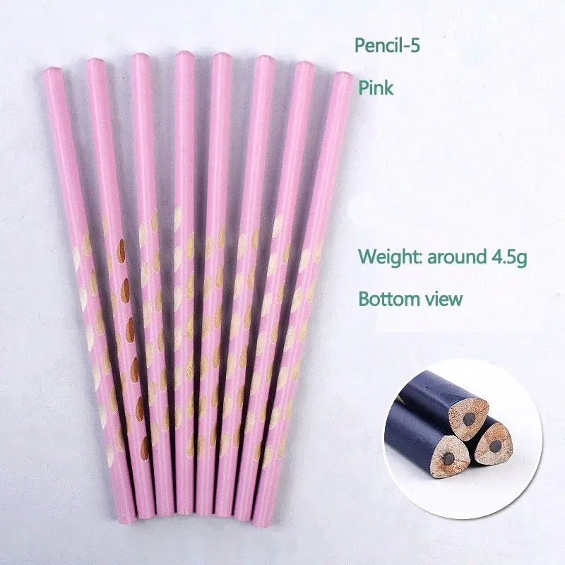 Wooden Pencil Hb Colored Pencil Three Corner Or Round Shape Sketch Pencil