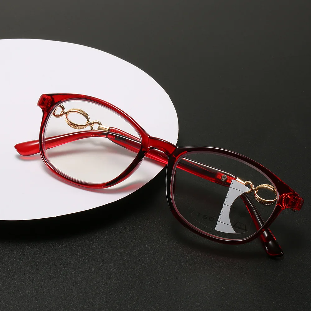 Progressive Multifocal Reading Glasses For Women Anti-blue Eyeglasses Easy To Look Far and Near +1.0 To +4.0