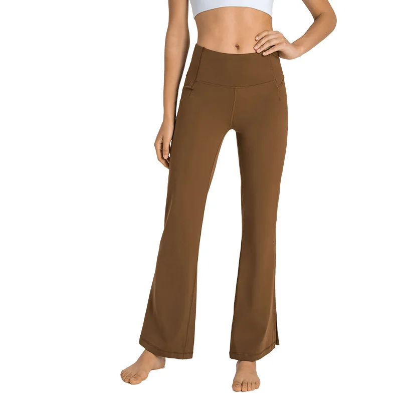 Evrlue new double 6 zero feeling skin-friendly fashion wide leg lulu yoga pants Dance fitness slim versatile lulu sweatpants