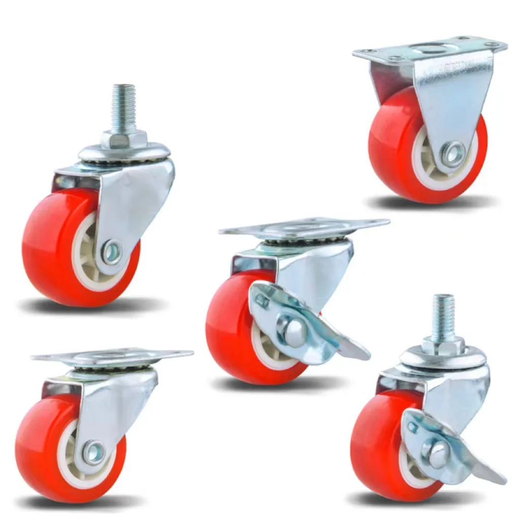 Fixed swivel white locking PA Nylon industrial medical workbench heavy duty casters wheels 2 inch mini Duty caster wheel
