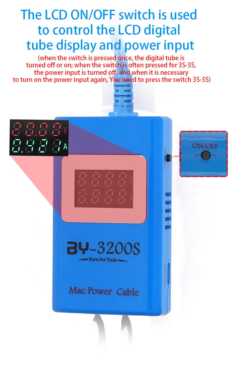BY-3200S Power Boot Control Line Fast Charger for Macbook All Type-C Phones Supports Single Board System for Soldering Stations