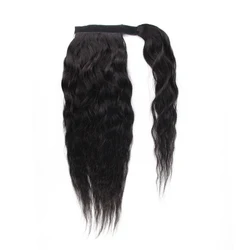 Natural Wrap Around Drawstring Ponytail 100% Virgin Human Hair Silky Straight, Remy Brazilian Human Hair Ponytails