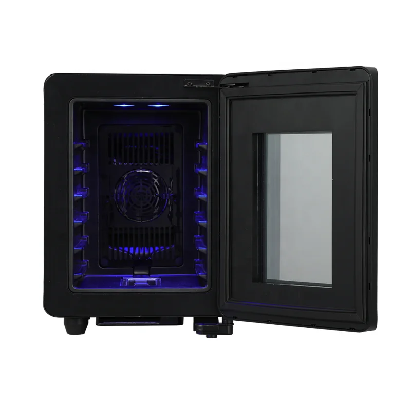 Sw-28X Top Sale Big Black Spanish Cedar Wood Thermoelectric Electronic Electric Cabinet Cigar Humidor Cooler