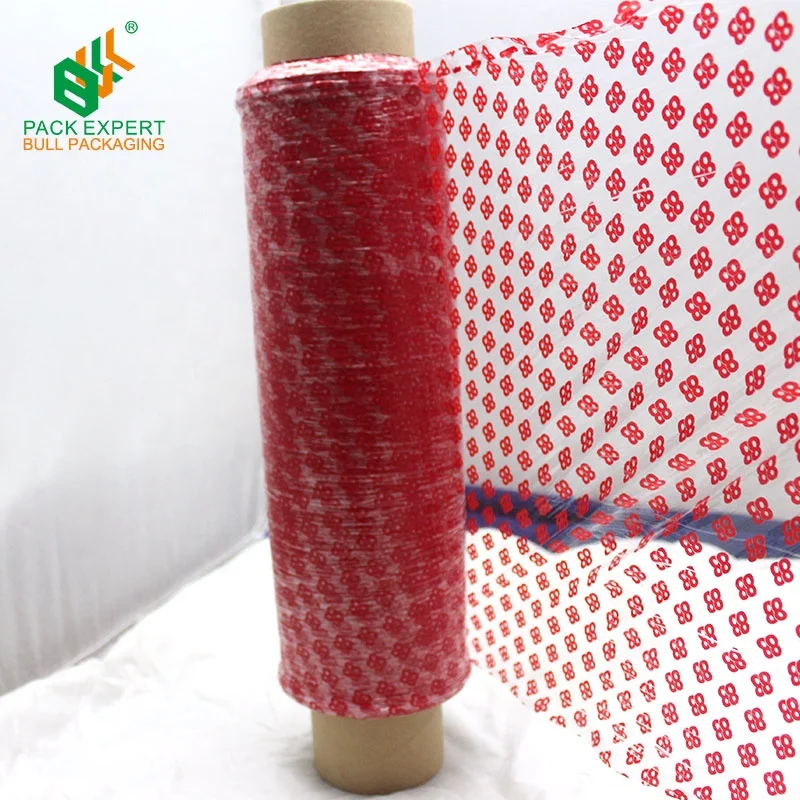 Golden supplier stretch film printed pallet wrap high quality hand use