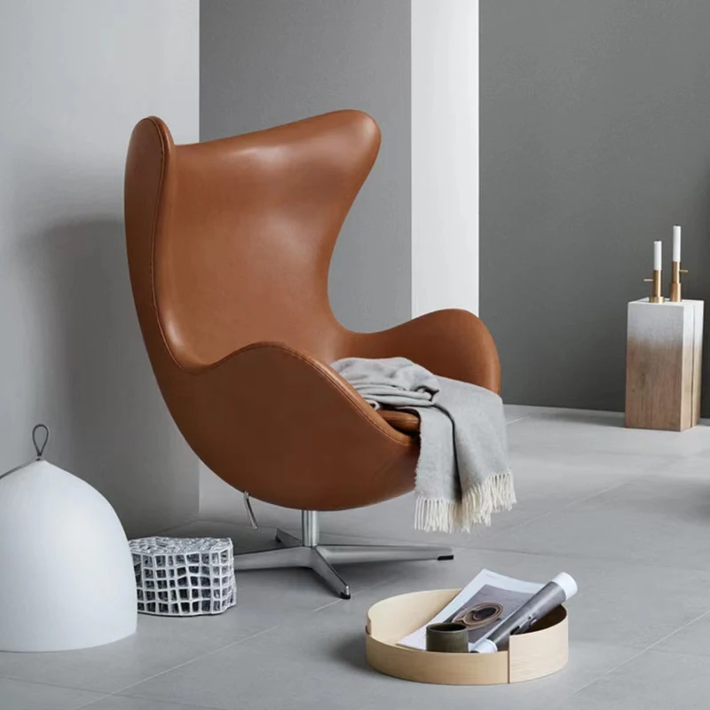 Modern living room furniture fabric FRP metal leisure swivel chair leather customized arm lounge chairs