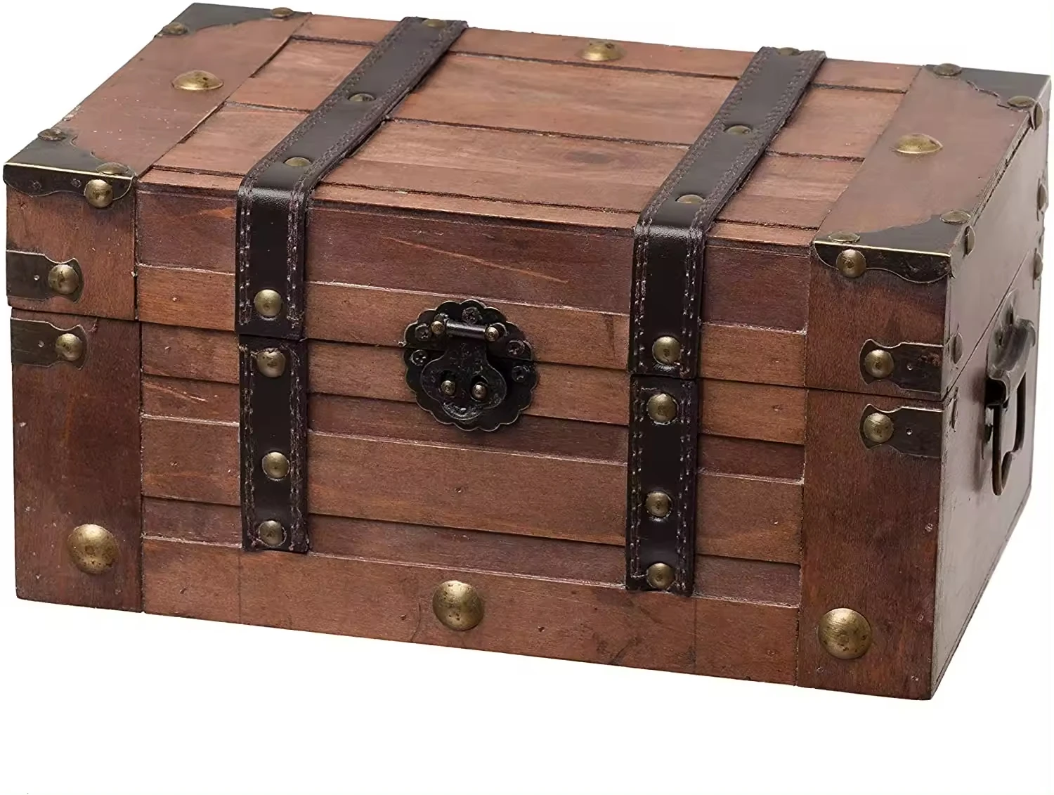 Custom size vintage treasure chest handmade antique large wood packaging box