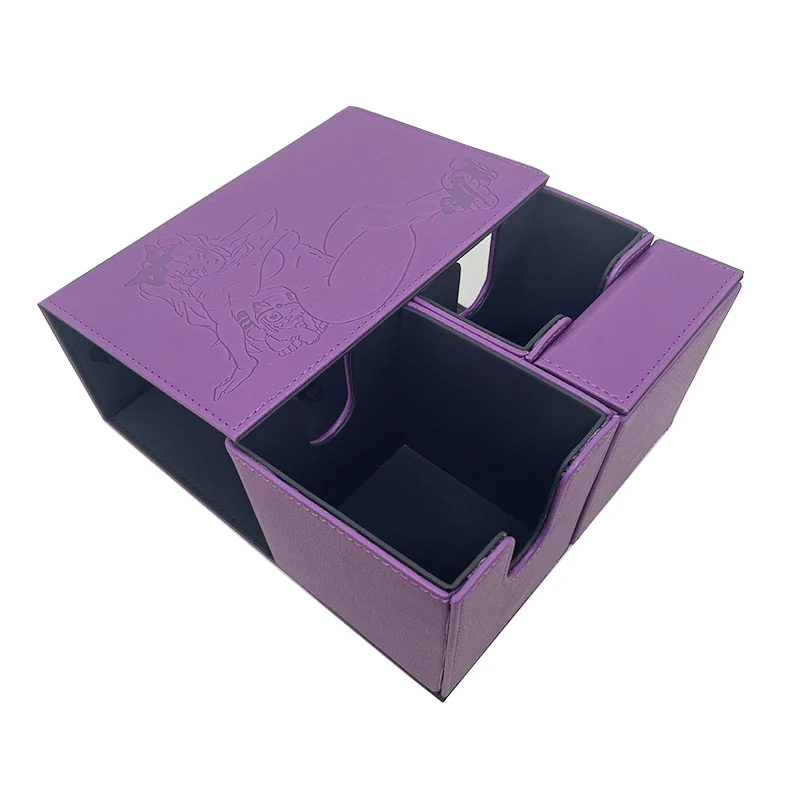Collecting Card Deck Box Storage Case Customized Board Game Derivatives Pu Leather High Quality China Custom Size Accepted