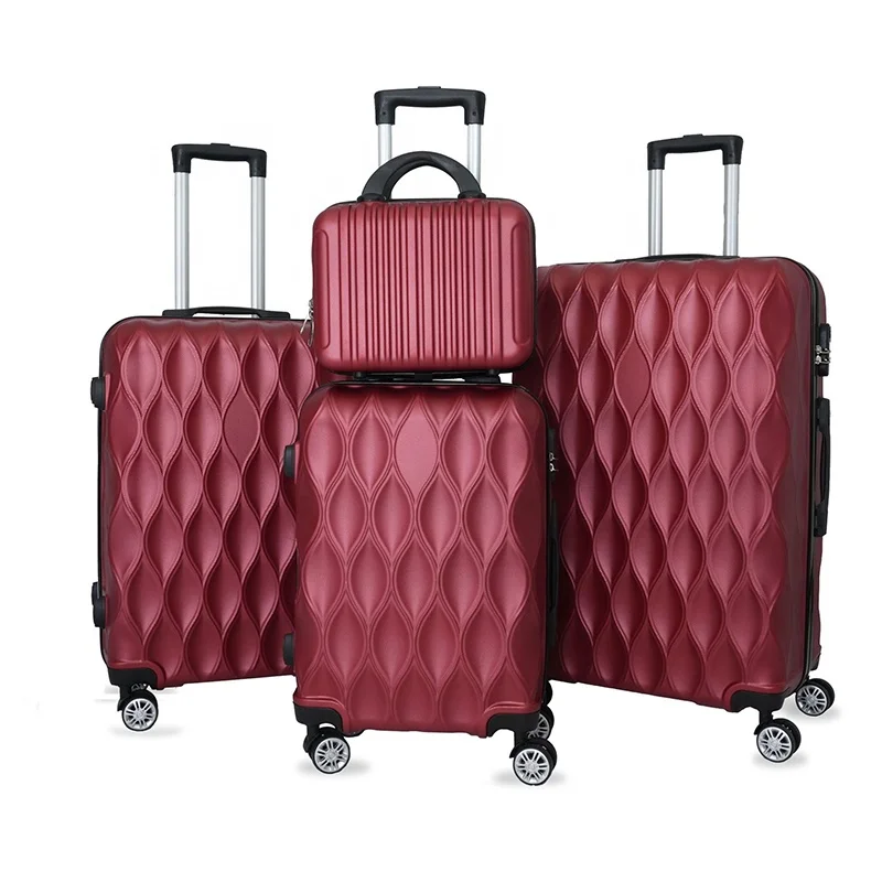 ABS Luggage Sets 4 Piece Wear-resistant Light Tone Universal Wheel Travel Suitcase Maletas De Viaje Set