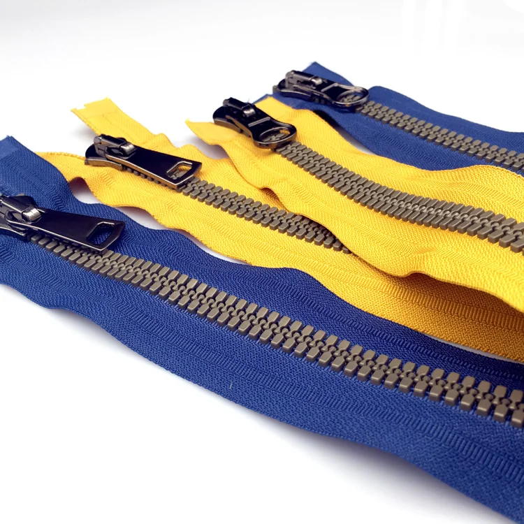 Индивидуальная Яркая Лента 10 # Junye с открытым концом, цветная молния с металлическим съемником, молния из смолы