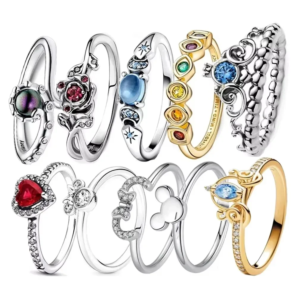 100% 925 стерлингового серебра Идисней Минни сверкающая принцесса тыква автомобиль подходит для оригинального iPandora очаровательные модные украшения подарок