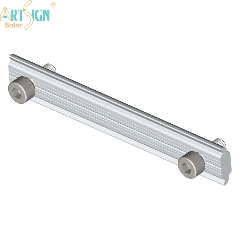 Art Sign PV Support Solar Mounting Structure Aluminum Solar Rail Mount Splice Kit Roof Solar Bracket