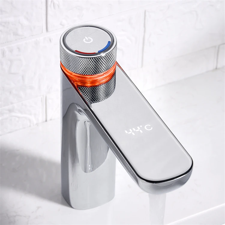 2021 Hot Luxury Design Digital Bathroom Faucets With Temperature Display Function In Cheap Sale