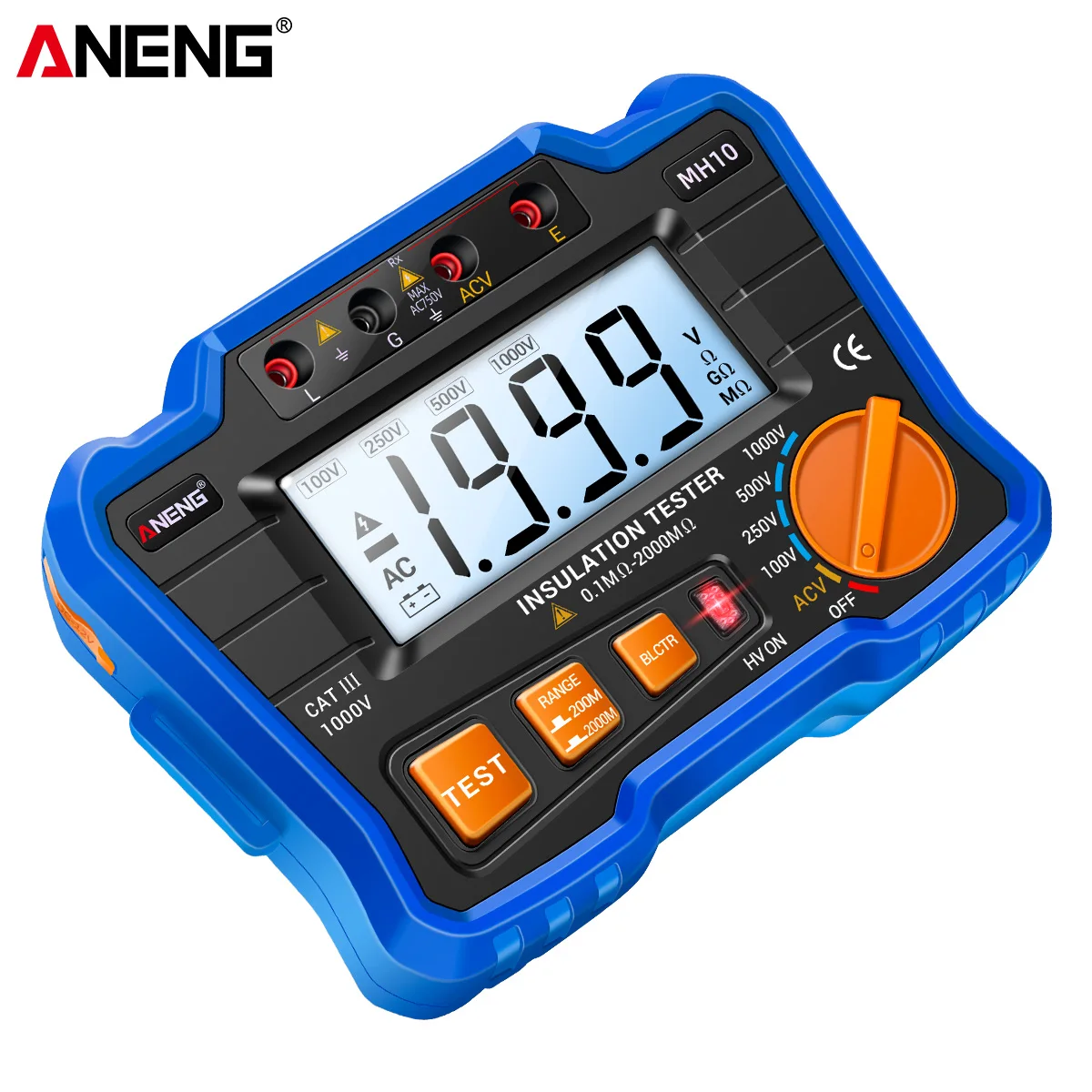 Digital Megohm Meter Insulation Resistance Tester High-precision Electrician High Resistance Meter Electronic Guangdong Gua Tony