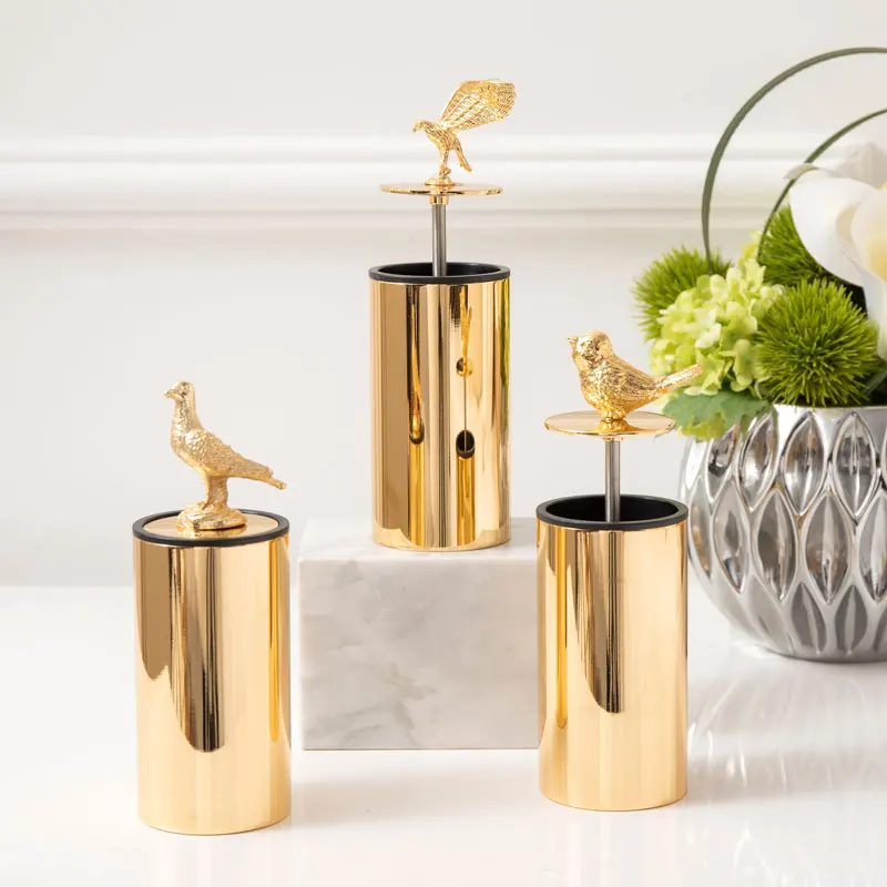Modern metal Toothpick Holder Golden Wedding Centerpieces For Hotel Decoration House Decor