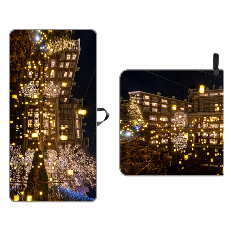 Outdoor Golf Cover Golf Waffle Towel with Photo Printing for Golf Bags Microfiber Raincover