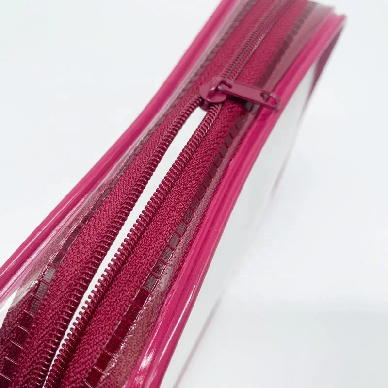 New Arrival Custom Women Clear Organizer Pouches Travel Toiletry Bags Cosmetic Case Transparent PVC Makeup Bag Zipper