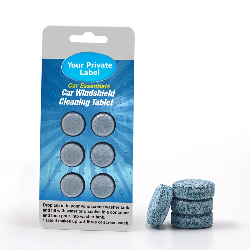 Glass clean tablets Windshield Washer Fluid Concentrate Tablets solid detergent 6 tabs 5L water