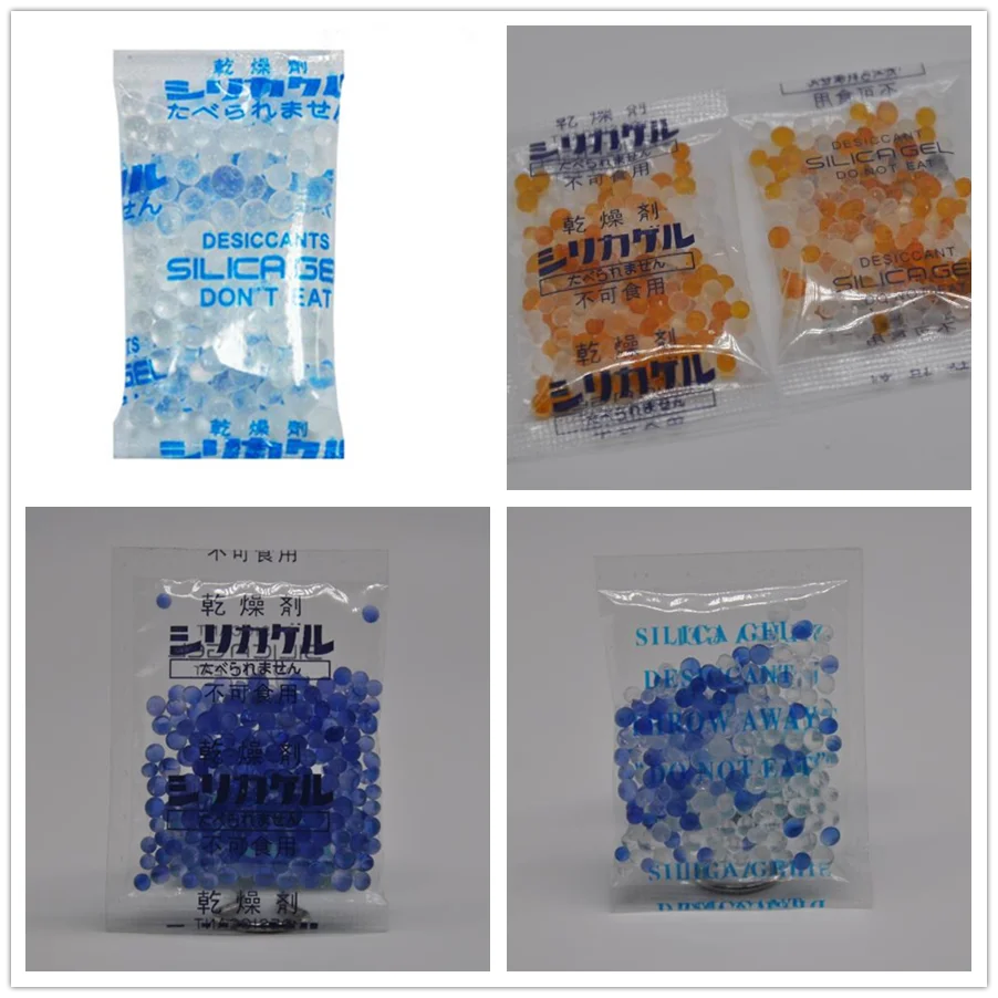 Customize Logo Silica Gel Desiccant Pack Food Grade 1g 2g 5g 10g 20g 50g Silica Gel Packets A/W 5gm Plastic Bag 5 Grams