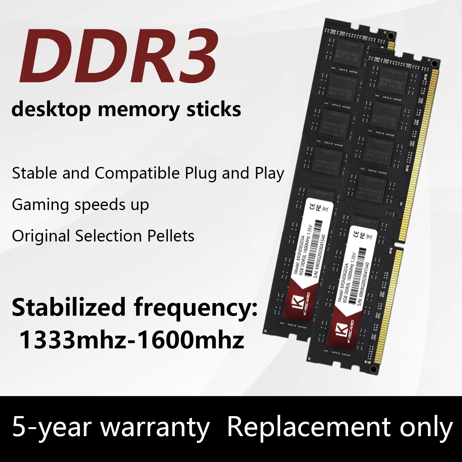 OEM Настольный Memorias Rams Ddr3 4 Гб 1600 мГц 8 ПК Оперативная память ddr3 2 для