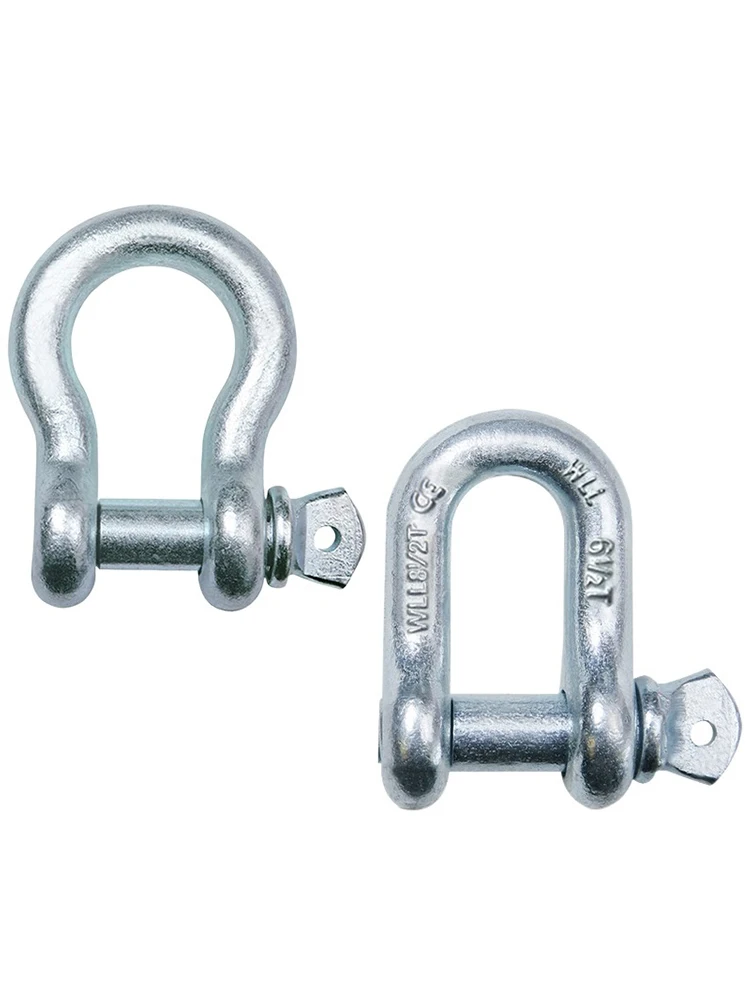 Lifting chain with shackle clasp at both ends of tow chain truck lifting iron pipe lifting steel stone manganese steel chain