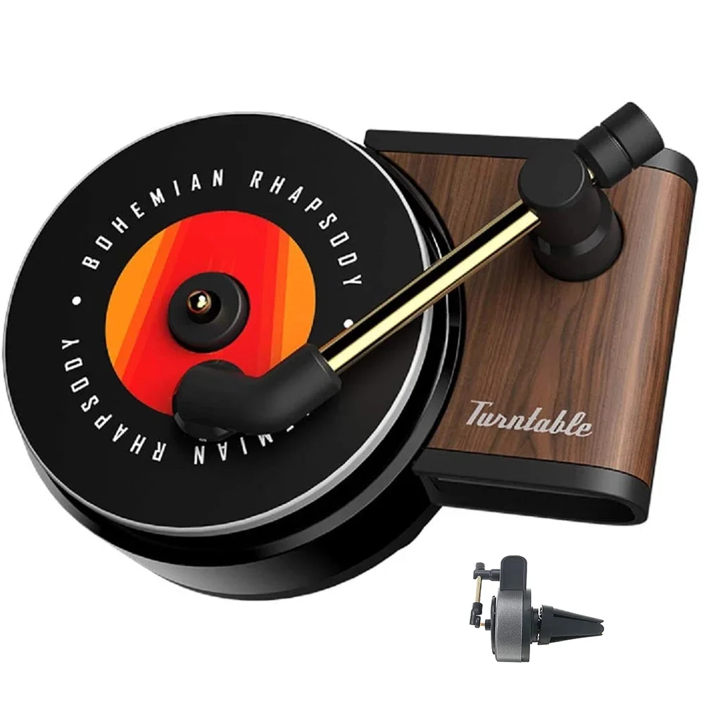 Interesting and Creative Turntable Phonograph Car Aroma Diffuser Air Freshener can Replace Car Perfume Wholesale 2021