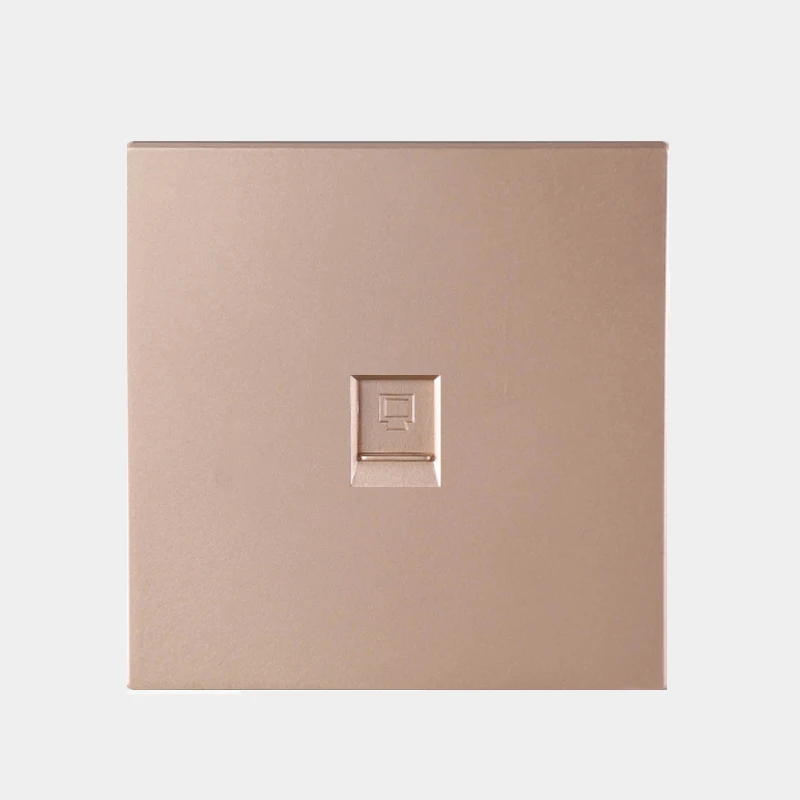 RJ45 Single double port network panel ABS Plastic single faceplate Three colors available