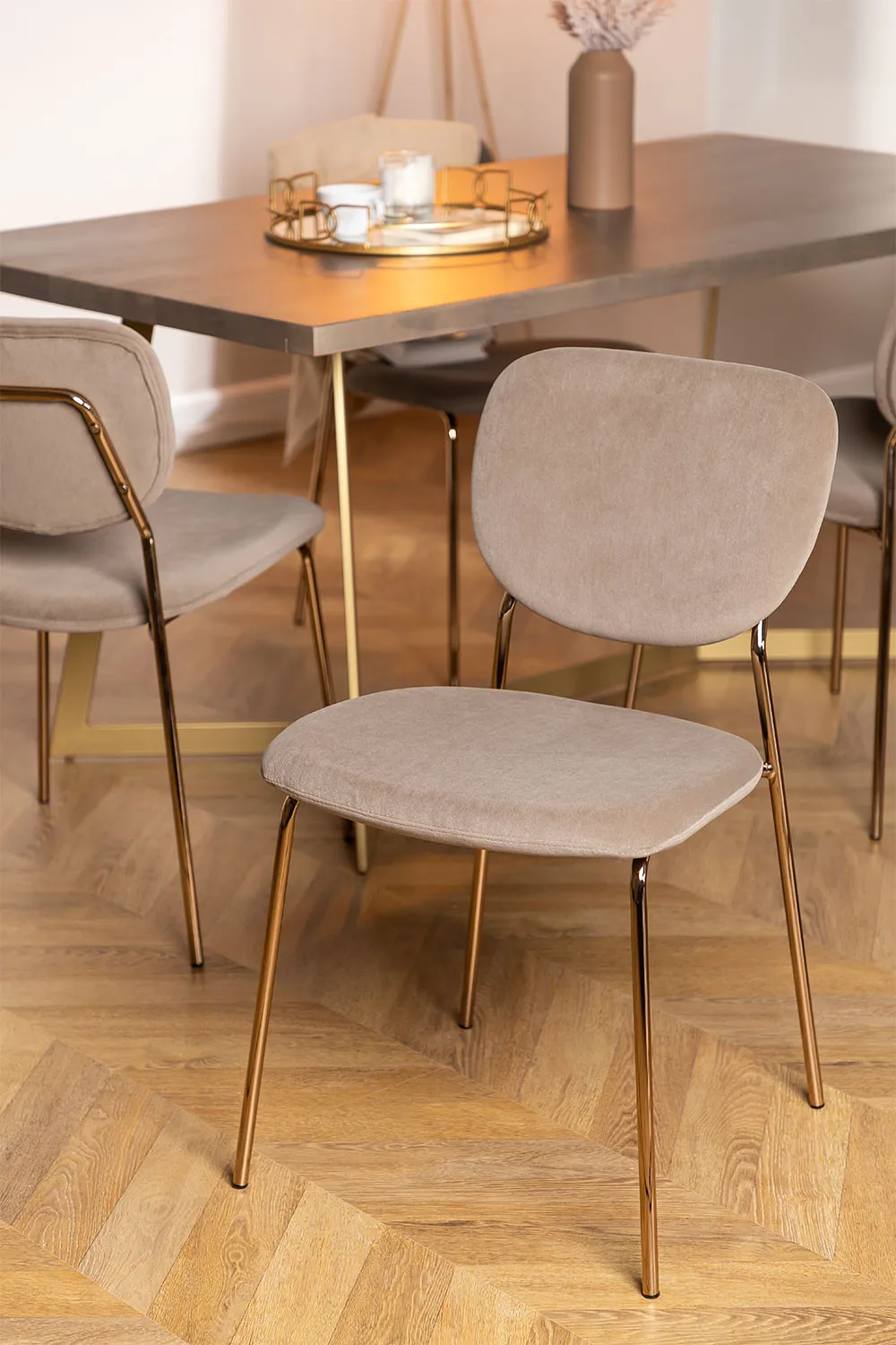 Free Sample Upholstered  Restaurant dinner Chair Modern Gold Luxury Dining Room Chairs Velvet Dining Chair