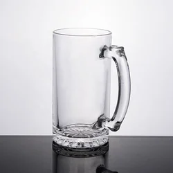 Accept Customized Logo Wholesale 380ml Rock Beer Mug 12OZ Craft Beer Glass With Handle wine cup glass