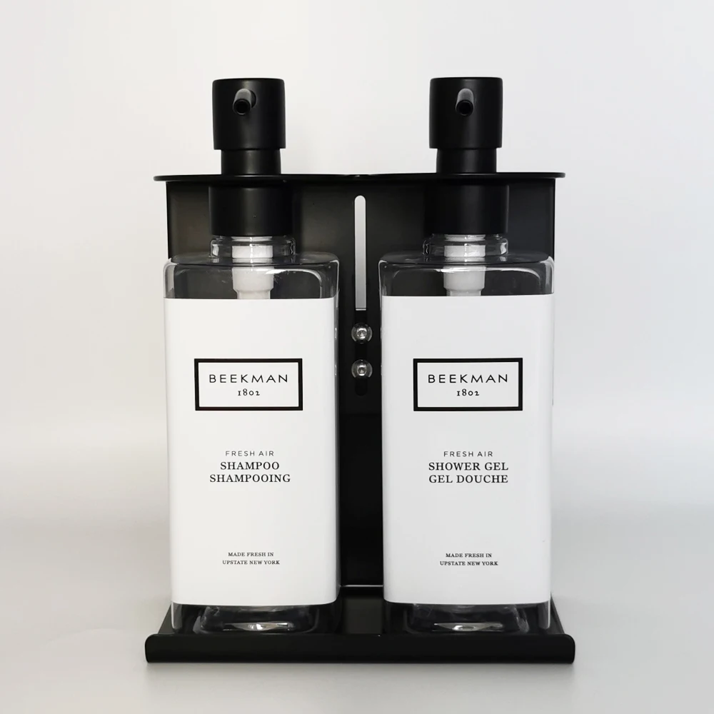 Refillable Anti Theft Conditioner Dispenser 2 in 1 Liquid Soap Dispenser Shampoo Dispensers for Hotels