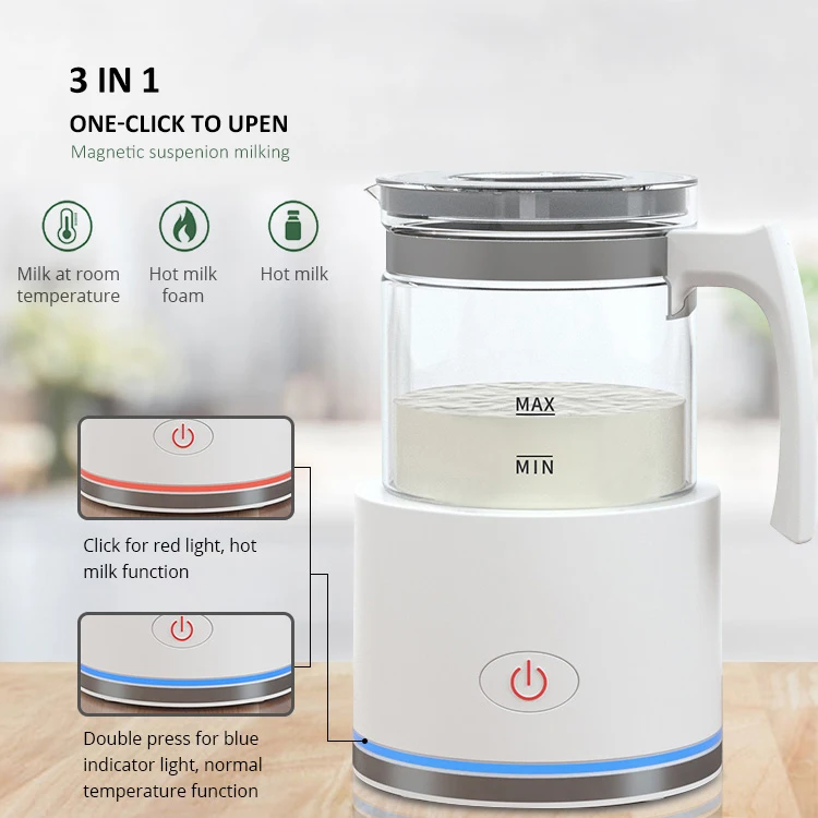 Portable Automatic Household Glass 12V Milk Frother Battery Cappuccino Espresso Coffee Electric Milk Frother Machine