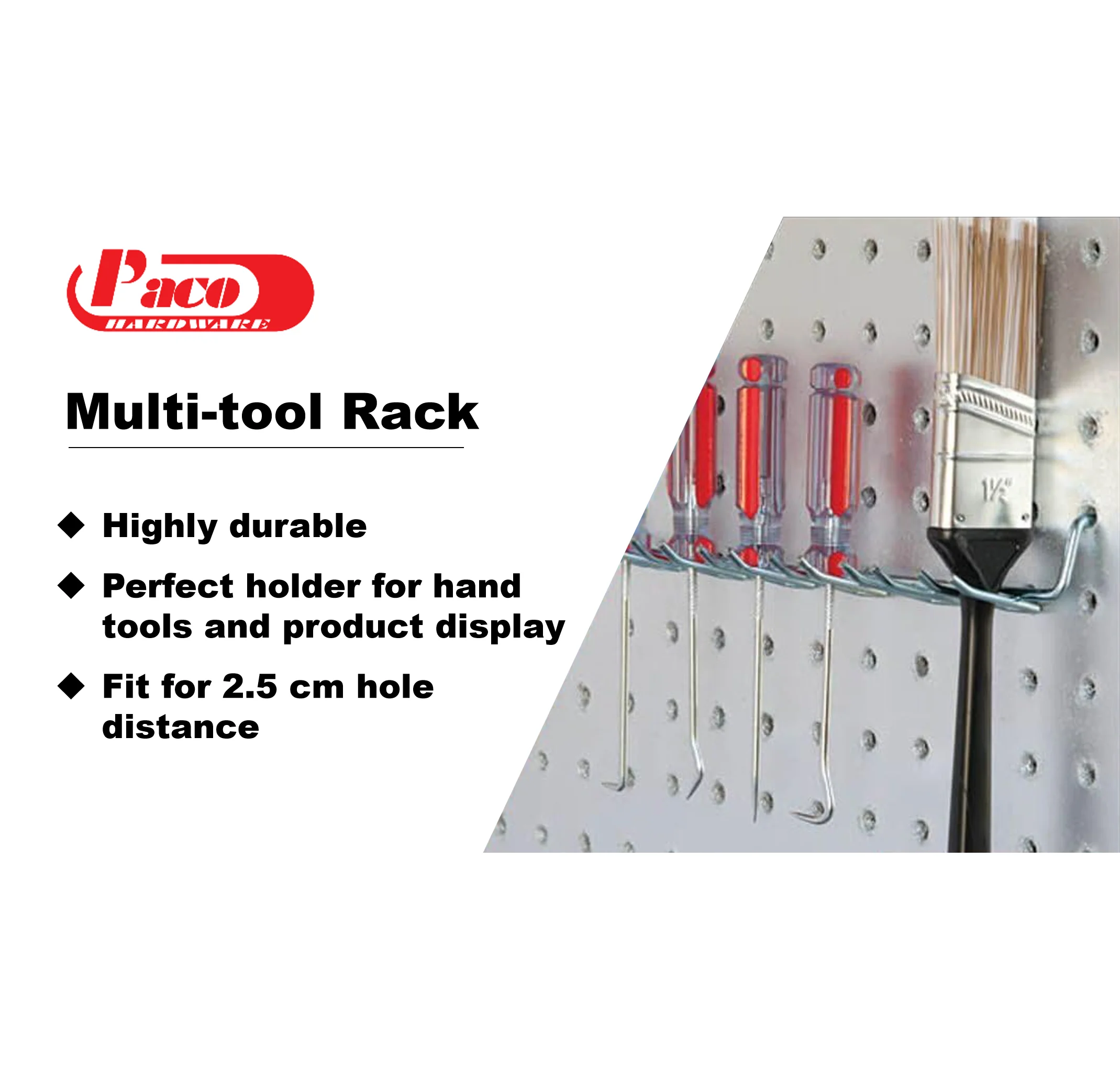 3.0 MM Pegboard Multi-Tool Rack Tool Holder Screwdriver Holders for Shop Store