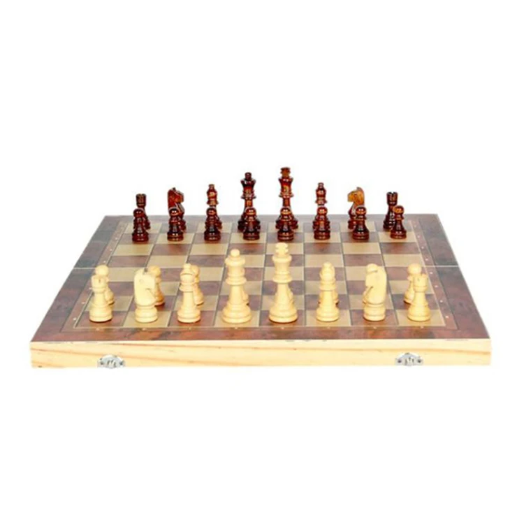 factory customized cheap price profesionales 3 in 1 3d foldable chess game board wooden with figures set for adult