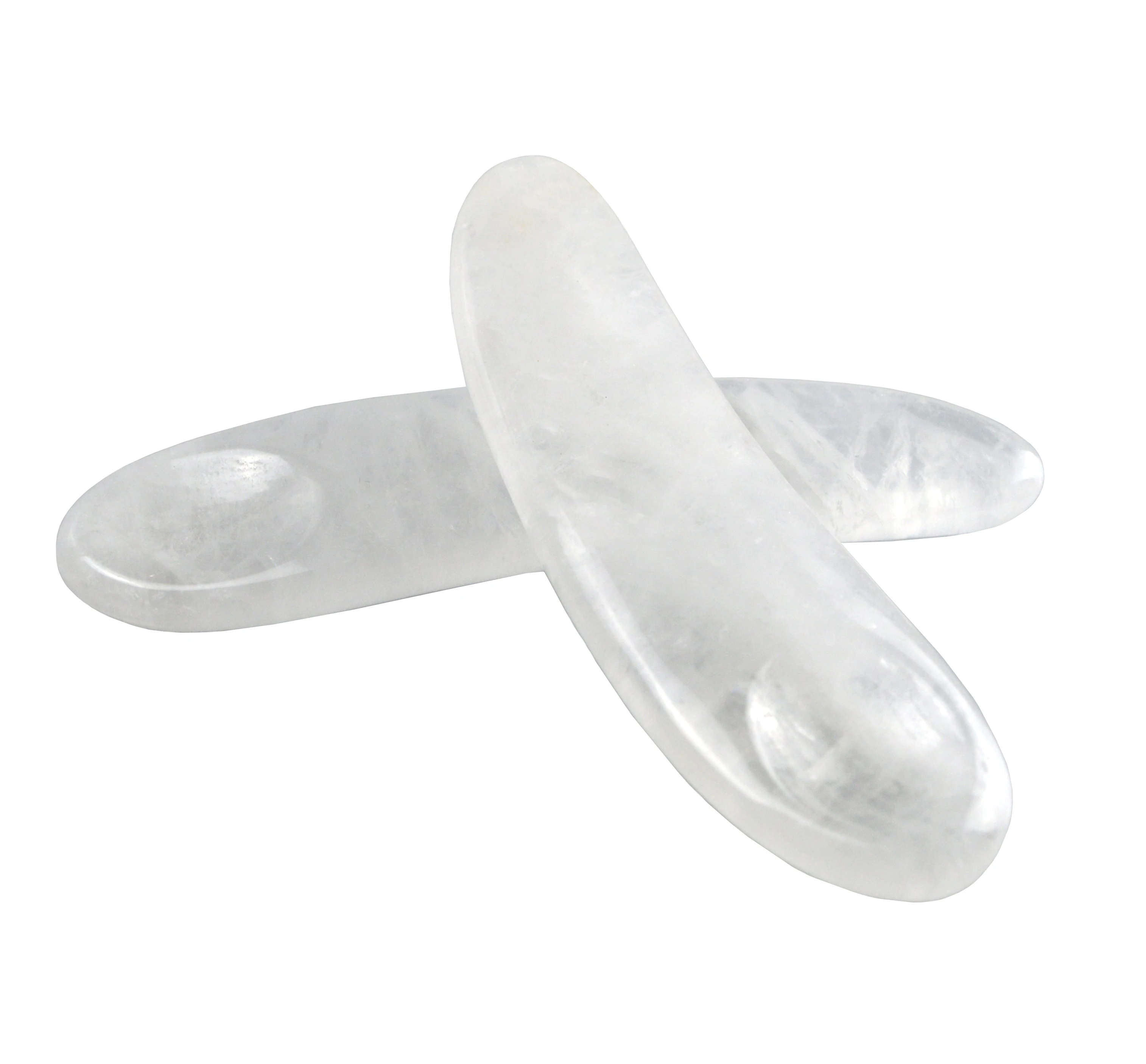 Clear Quartz Eye Cream Spoon Makeup Mask Cosmetic Spoon Face Body Makeup Spoon Cosmetic Spatula Stick for Daily Skin Care