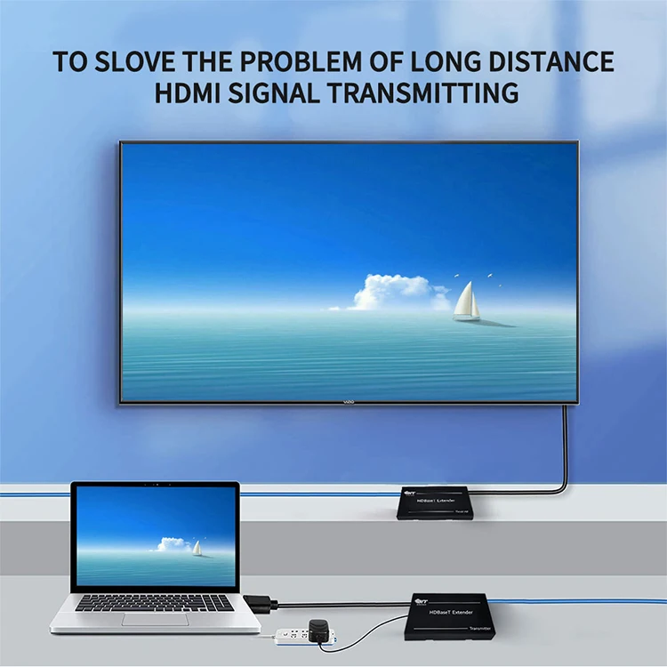 Latest Support Poe Hbt Extender 70M Hdmi Hbt With Rs232 Hdmi Cable 4K Hdmi Extender 70M