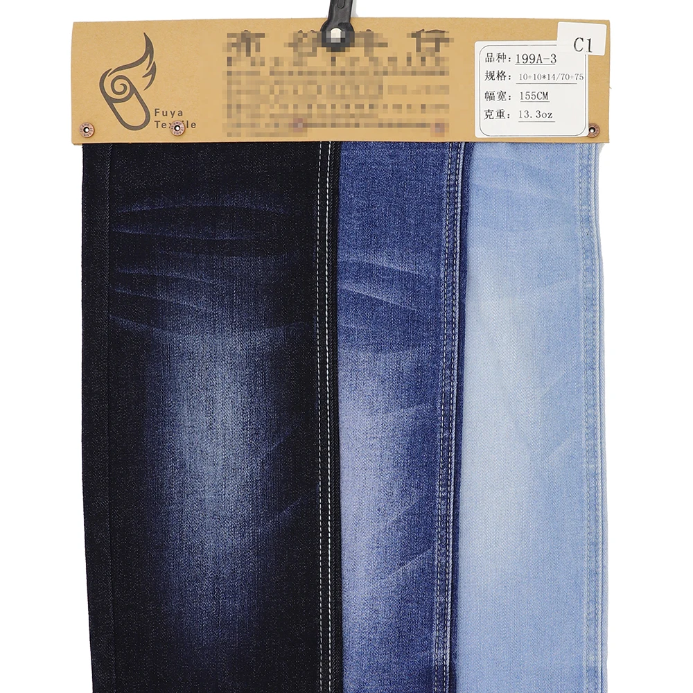 cotton denim rolls  wholesale Indigo 10.5 oz denim spandex fabric for women jeans legging