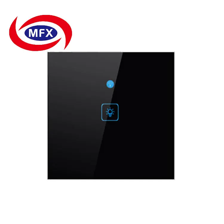 OEM Wall Mounted Tempered Crystal Glass Light Switch Touch Panel