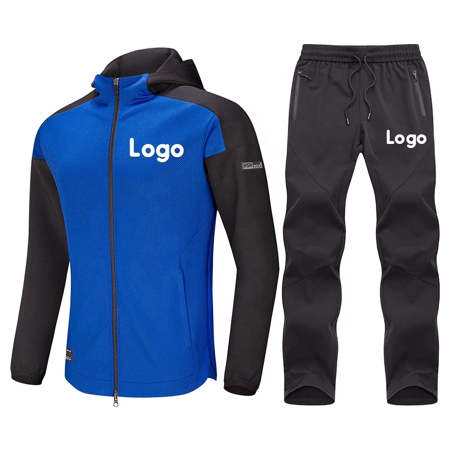 Lidong new tracksuit for men plain cotton hoody sweat suits wholesale Hoodie and Jogger Pants Suit outdoor tracksuit set