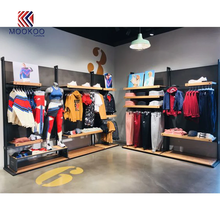 Luxury Sport Garment Store Display Furniture Cloth Display Stand Retail Store Design