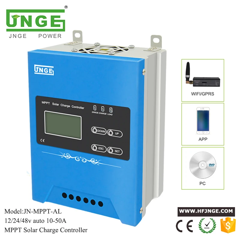  Контроллер солнечной зарядки JNGE MPPT 10 А 20 30 40 50 60 70 80 100 120 с Wi-Fi GPRS 12 В 24 в 48