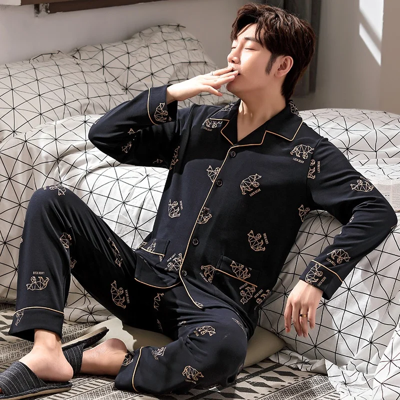 100% Cotton Pattern Pajamas Comfortable And Soft Pajamas For Men