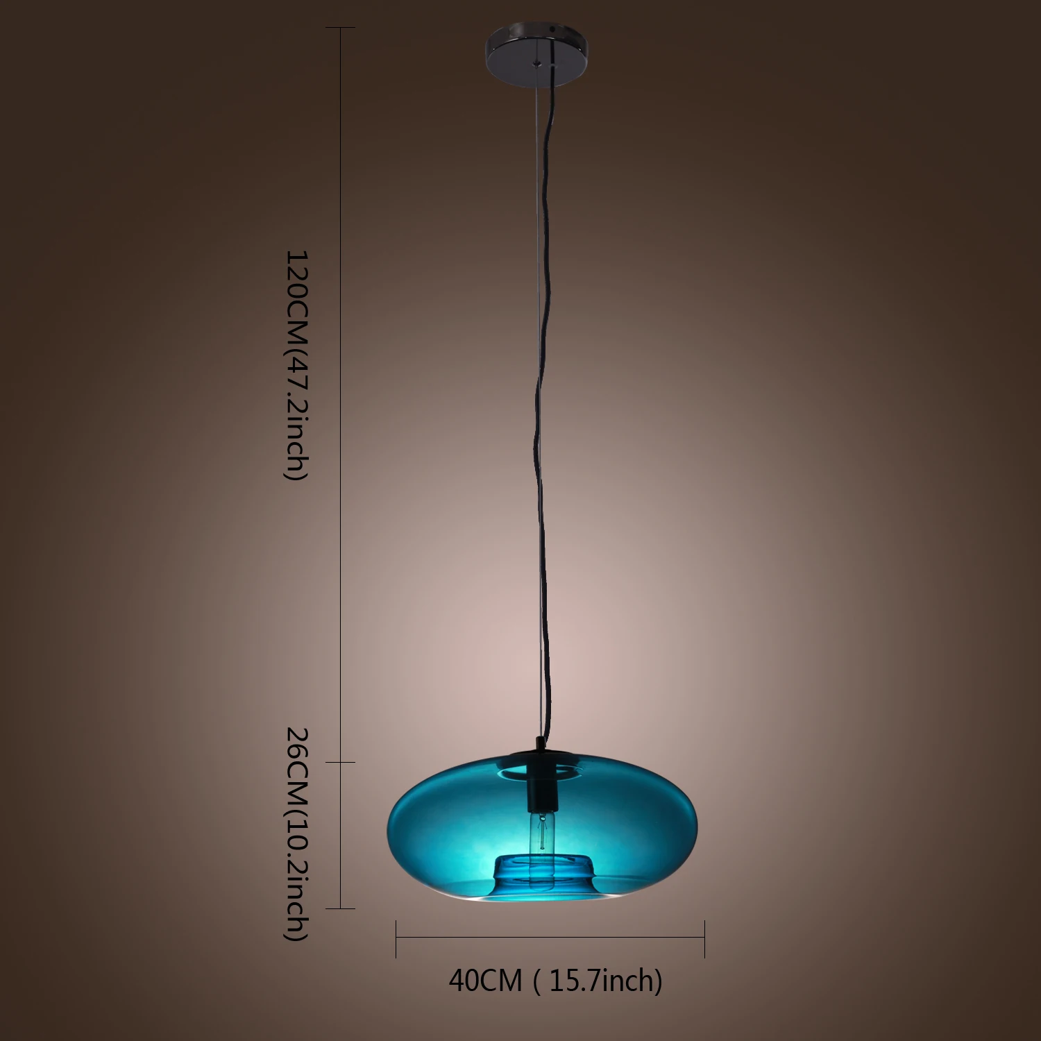 Nordic modern Blue Glass Chandelier lamp Ball Ceiling Hanging Light