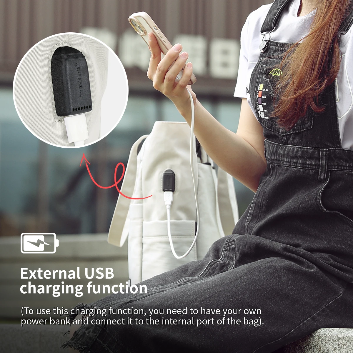 Tigernu T-S8632 Waterproof New Fashion Multipurpose Usb Charging Female Computer Bag Laptop Backpack for