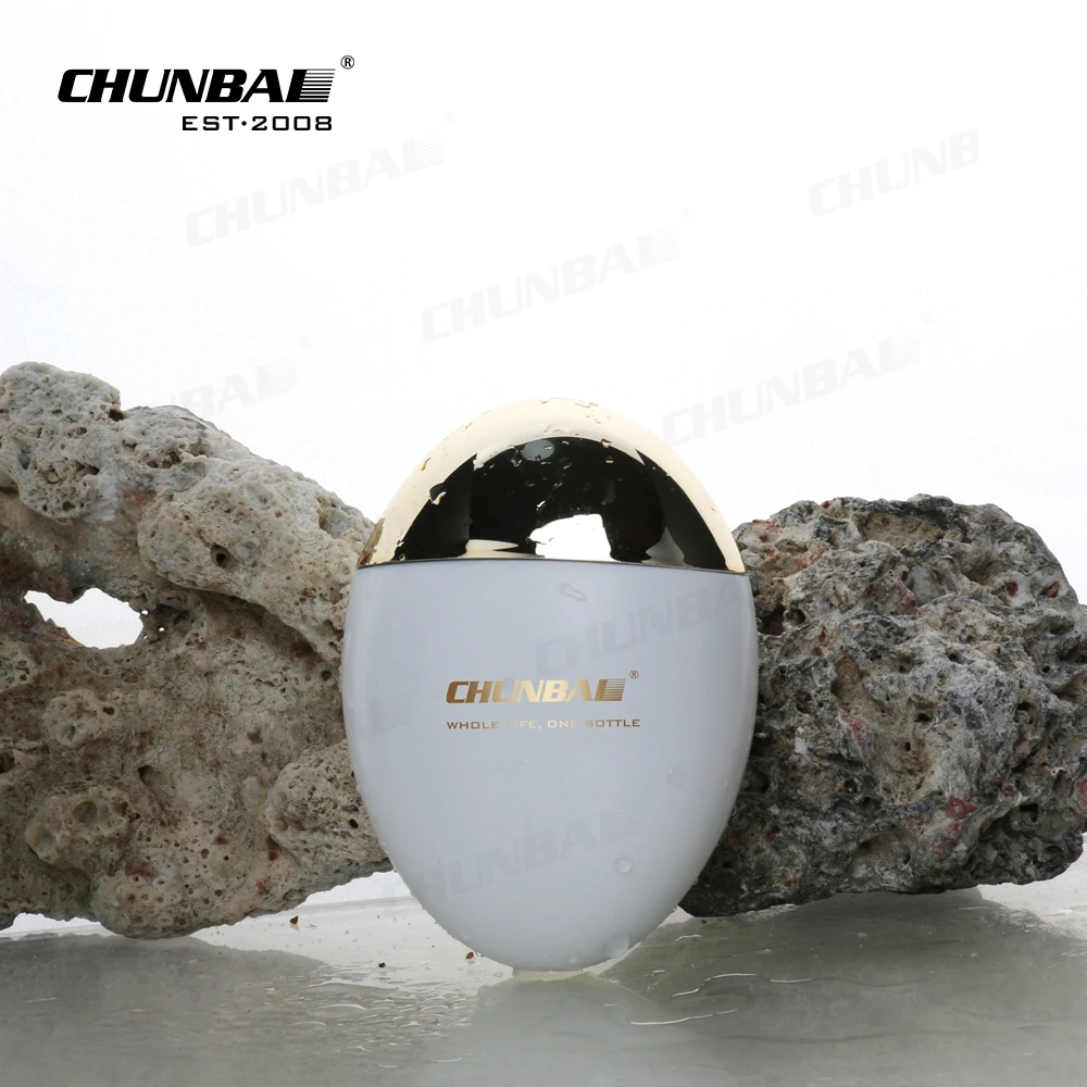 Factory Outlets 30ml Travel Size Egg Shape Bag Chain Empty Custom BB Cream Lotion Sunscreen Hanger Plastic Bottle With Carabiner