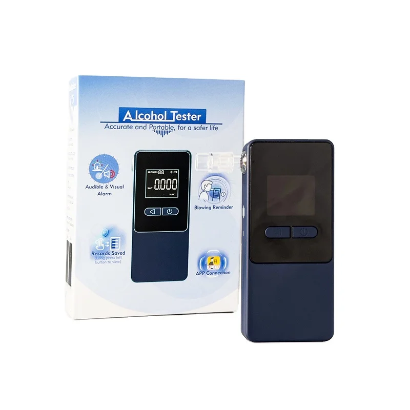 Fuel Cell Sensor Commercial Breathalyzer LCD Digital Alcohol Tester Meter for Home Use and Party