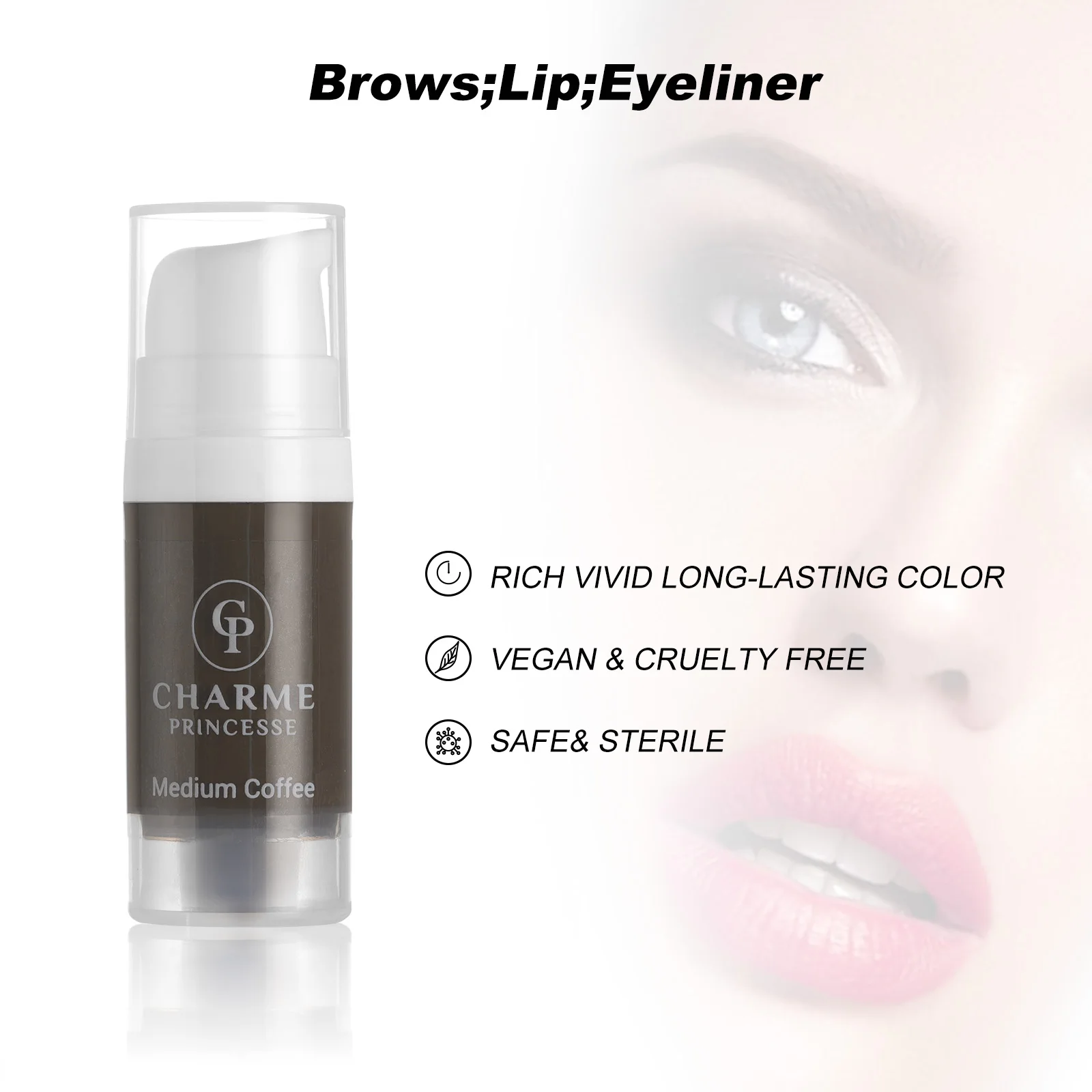 Organic Materials Permanent Makeup inks Lasting  eyebrow eyeliner lips Ink