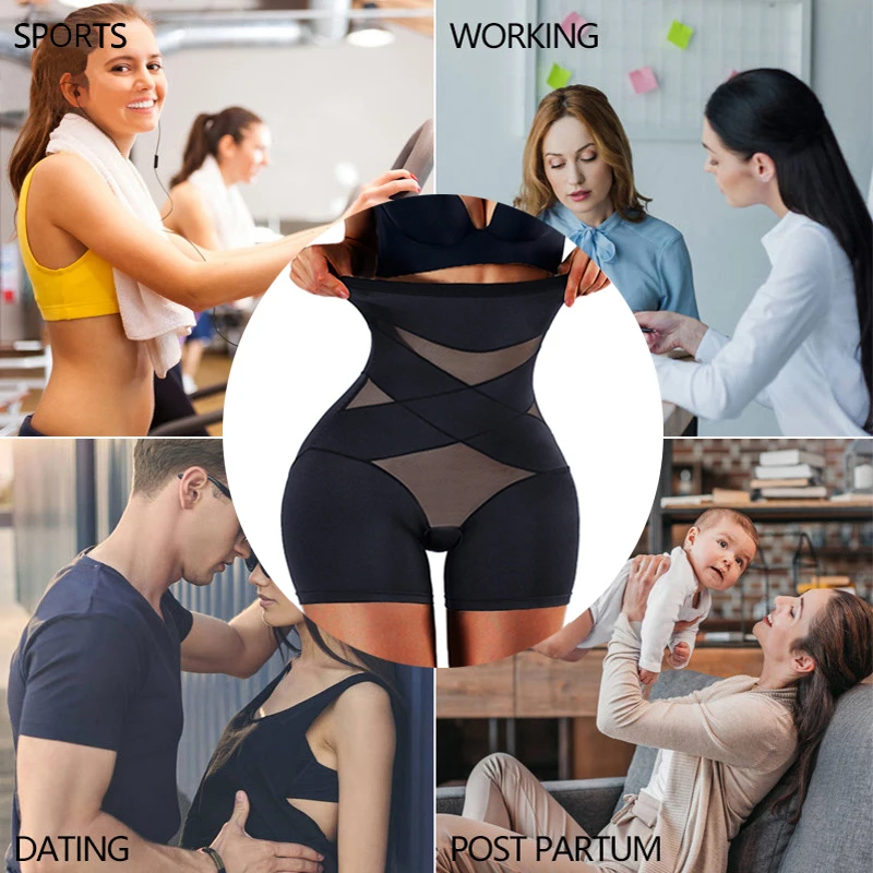 Women High Waist Trainer Body Shaper Panties Tummy Belly Control Body Slimming Compression Leggings Shaper