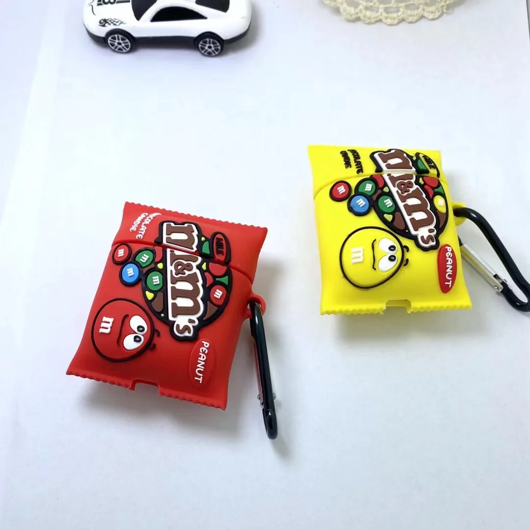 
Cute 3D Chocolate M Beans Nutella Bottle Wireless Earphone Case For AirPods Pro 2 1 Box soft silicon Headset cover 