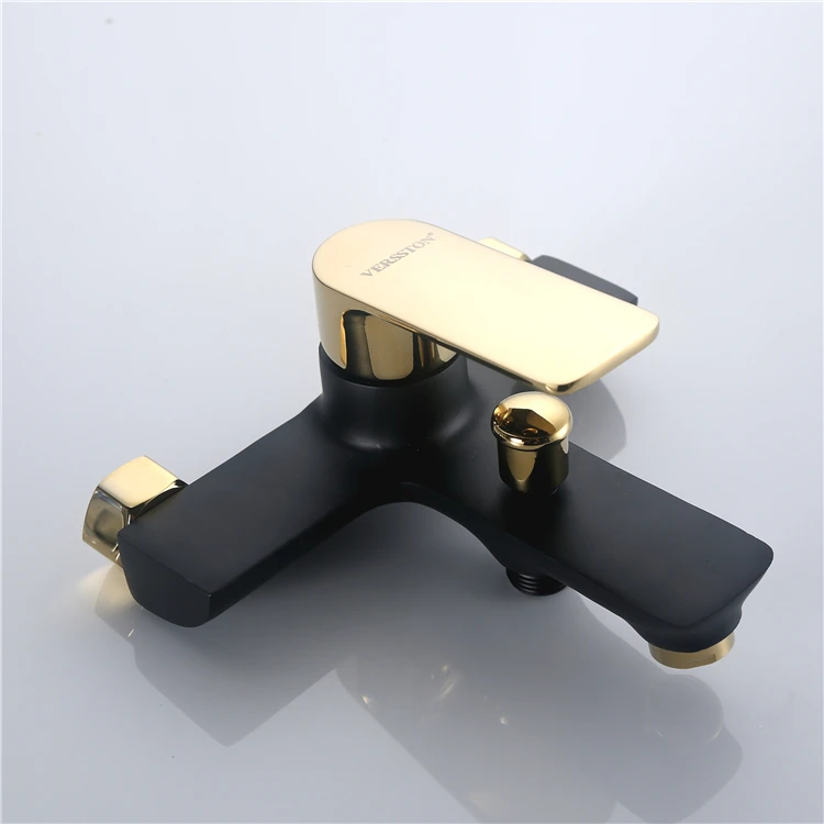 Chrome Finish Single Handle Bathroom Shower Faucet Mixer Set