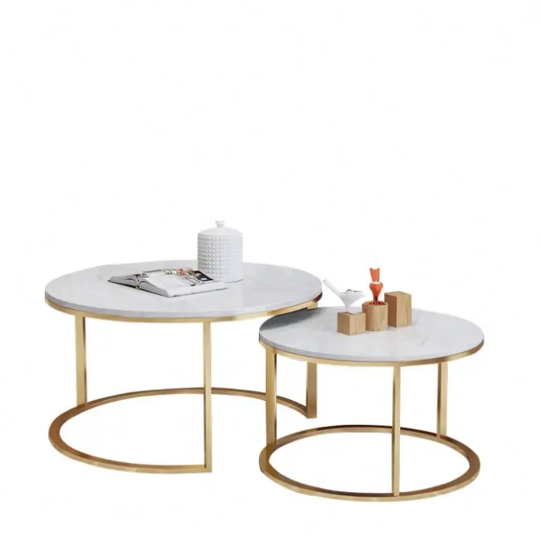 
Nordic minimalist living room negotiation marble coffee table creative bedroom small apartment round small table 