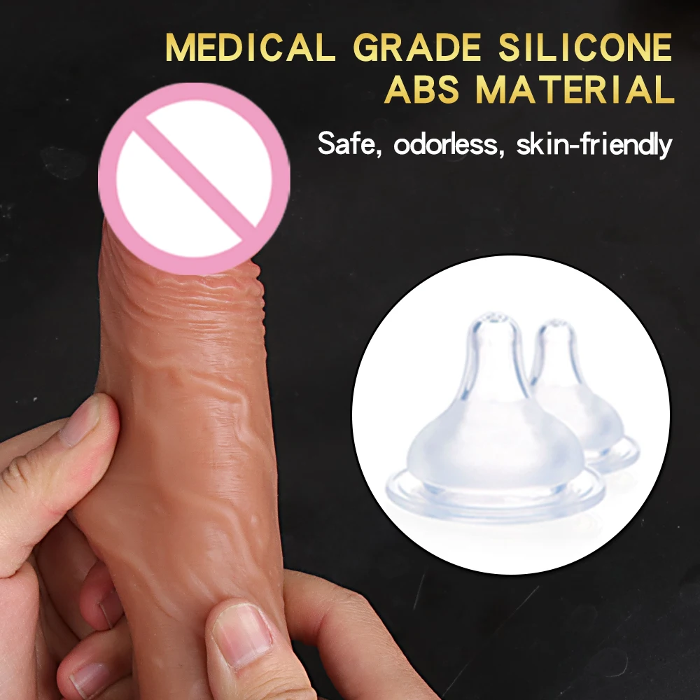 Super Realistic Silicone Dildo Strong Telescopic Heating Vibrator For Women G spot Massager Big Dick Penis Adult Sex Erotic Toy